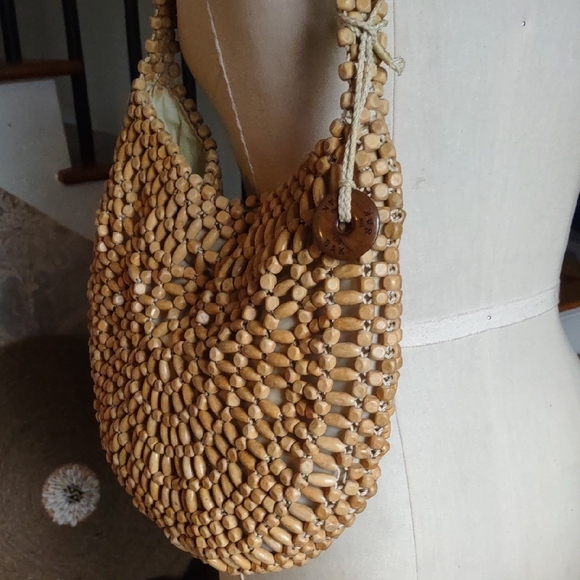 The Sak Montara Wood Beaded Hobo Bag. - Picture 6 of 13